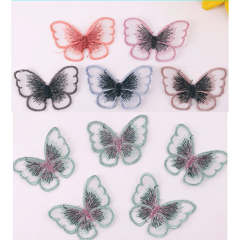 

5PCS Patches for Clothing Multicolor Butterfly Pattern Patches DIY Appliques Badge Sticker Clothing Butterfly Patch Accessories
