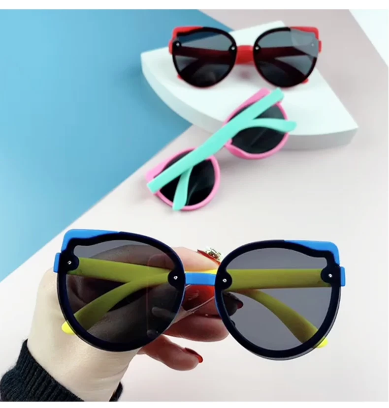 WarBlade Nuovi occhiali da sole polarizzati per bambini Moda TR90 Occhiali da sole flessibili in silicone per bambini Occhiali retrò per ragazzi e ragazze_voghion.com