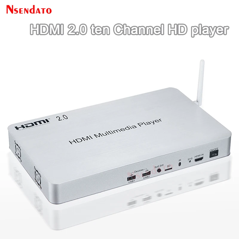 

Мультимедийный видеоплеер HDMI 4K, 60 Гц, 10 каналов