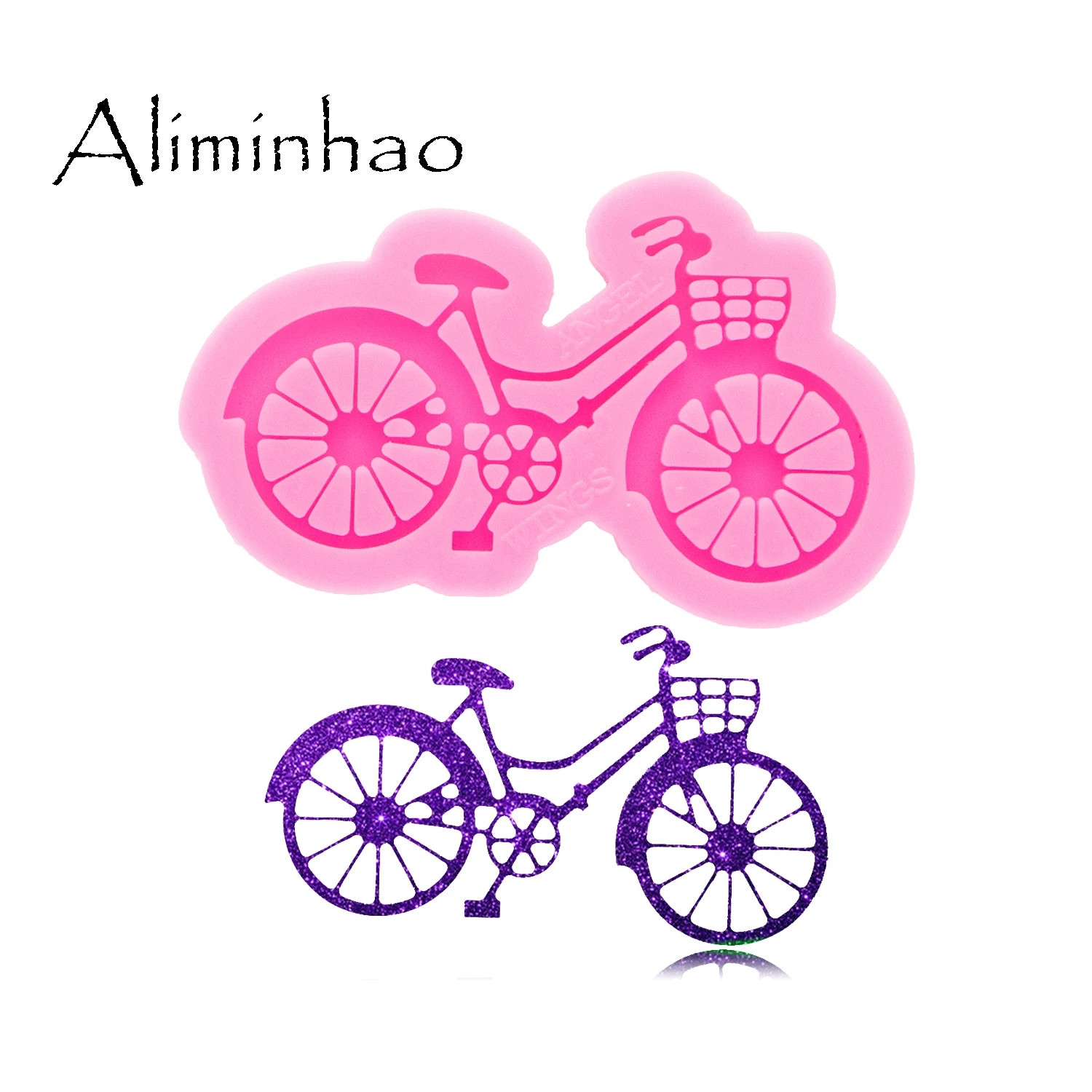 DY0556 Shiny Glossy Bicycle Keychain Mould Silicone Epoxy Resin Mold Jewellery Making | Дом и сад