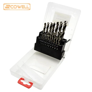 

30% Off SCOWELL 19pcs HSS Drill Bit for Metal Full Ground High Speed Steel Twist Drill Bits Set 1.0~10mm Power Tools Accessories