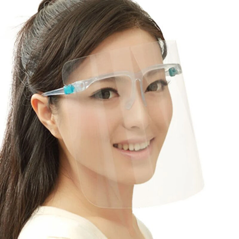 

Face Shield Transparent Full Face Cover Safety Protective Film Anti-oil Anti-fog Kitchen Outside Use PET Tranparent