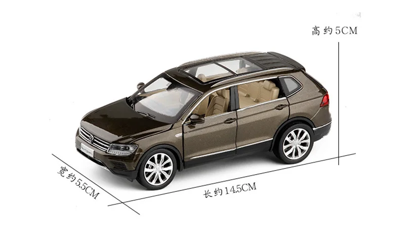Высокая имитация Tiguan L 1/32 сплав оттягивающаяся назад модель автомобиля музыка мигает металлическая модель эвакуатора игрушки автомобиль