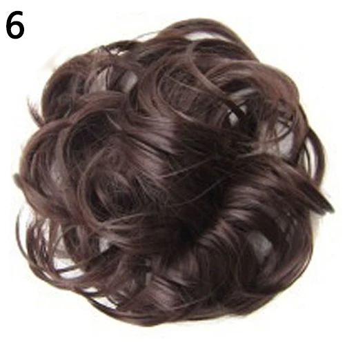 Модные женские волнистые кудрявые грязные волосы булочка синтетические эластичные волосы для наращивания резинки для волос шиньон парик для волос