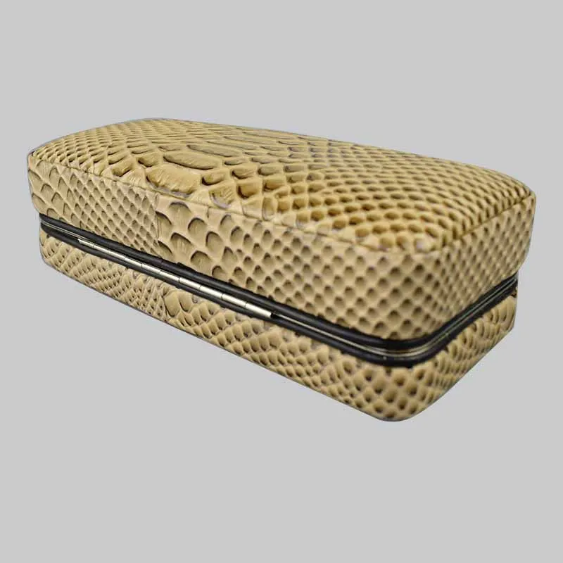 COHIBA Crocodile Pattern Leather Cedar Wood Cigar Case Humidor with Cigare Cutter