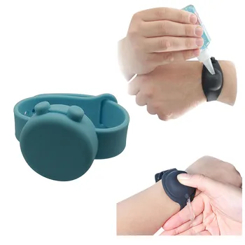 

5PC Adult Hand Sanitizer Bracelet Dispensing Silicone Sanitizer Dispenser Bracelet Wristband Wearable Hand Pumps Disinfectant