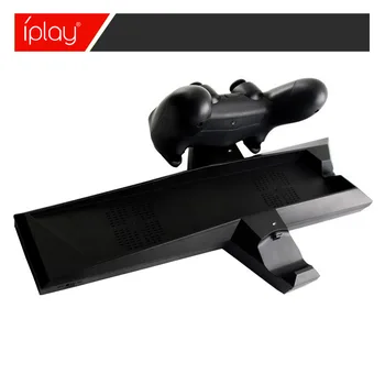 

Iplay Portable Game Console Cooling Bracket Multi function Host Bracket Cooling Fan Dual Gamepad Charger For PS4 Slim Handle