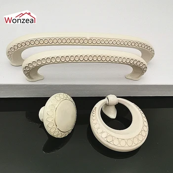 

Ivory White Ceramic European Cabinet Handles Zinc Alloy Door Kitchen Drawer Knobs Cabinet Pulls Furniture Knobs handle