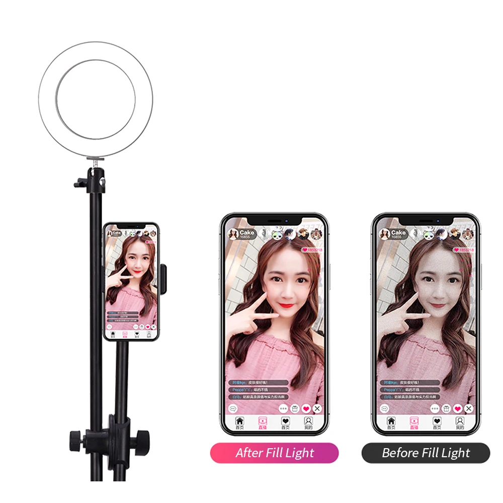 Anel de Luz Suporte para Celular Lâmpada em Formato de Anel para Fotografia e Estúdio Led com Tripé Fotográfico - Image 5