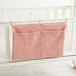 1Pc Baby Bedside Storage Bag Super Big Hanging Bag Newborn Crib Organizer Multifunctional Infant Bedding Diaper Toy Bag Tissue