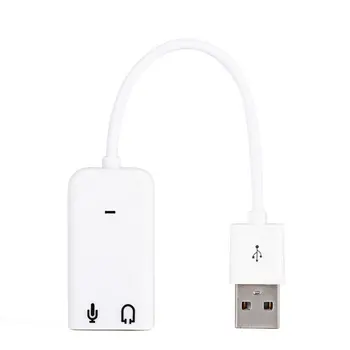 

Usb Cable Line Flat Fruit 7.1 Sound Card Karaoke Voice Mixing Free Drive Desktop Computer Notebook External Sound Card