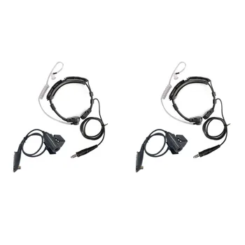 

2X Walkie Talkie Tactical Headset Earpiece for Motorola MTX950 MTX960 MTX8250 MTX8250LS MTX9250 Two Way Radio Jungle Riding Outd
