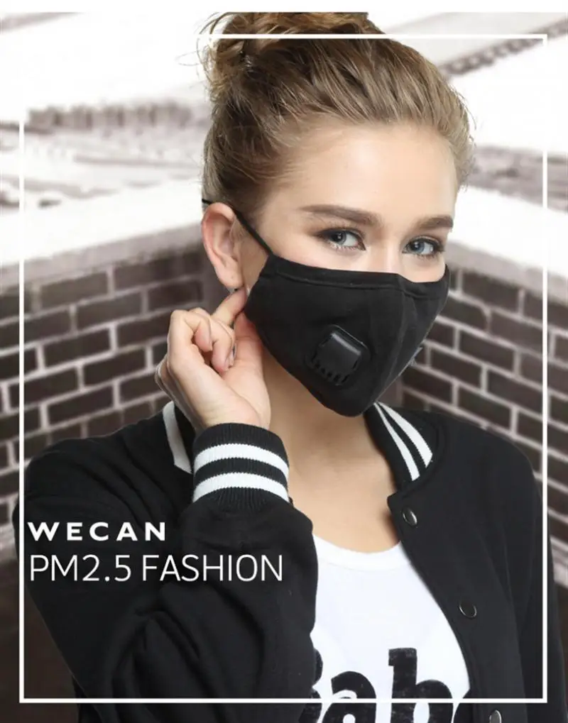 

10pcs 5layer Mask With Breathing Valve KN95 Anti-bacterial Mask Anti-cold Anti-particle PM2.5 Fliter Mask Adjustable Masks