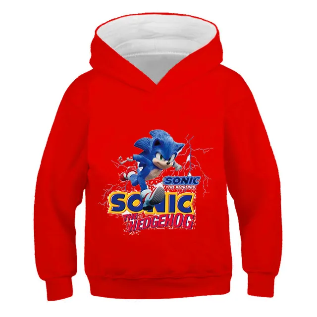 Boys girls Pullovers Sonic Hoody Kids Pure cotton Hoodie Sweatshirt Long Sleeve Children Clothes Spring Autumn