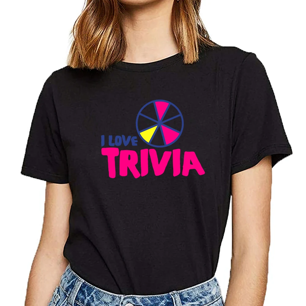 Женская футболка с принтом i love trivia | одежда