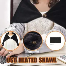 100x65 см 3 Шестерни Управление питаемые через USB порт пуговицы с подогревом с отложным воротником зимняя Перезаряжаемые с электрическим подогревом для шеи и плеч нагрева Одеяло Pad