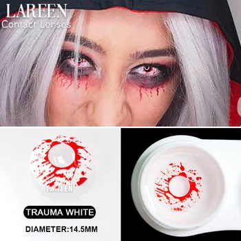 

LAREEN 2pcs Halloween Contact Lenses For Eyes Lentillas Halloween Cosplay Cosmetic Colored Contact Lens Eye Lentes De Contacto