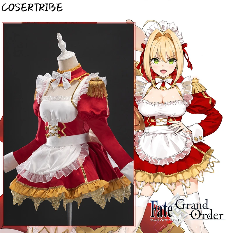 Аниме Fate Grand Order FGO Nero платье горничной/наряд Милая Сексуальная униформа косплей