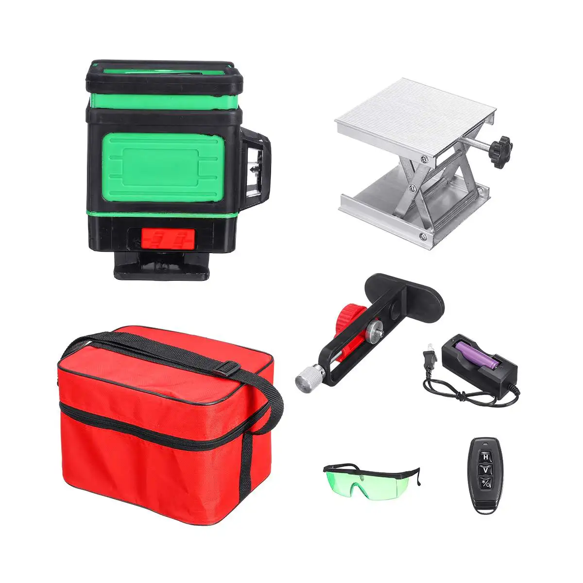 with remote control 12 Lines 360 Degree 3D Laser Level Measuring Devices Line Rotary Horizontal And Vertical Cross Laser Level with Remote Control - Color: with remote control