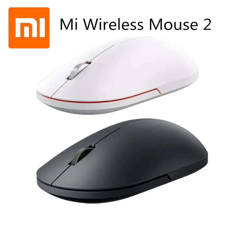 Оригинальная Xiaomi mi беспроводная мышь 2 Mute 1000 dpi 2,4 GHz WiFi link портативная черно-белая ноутбук офисная мышь Ga mi ng