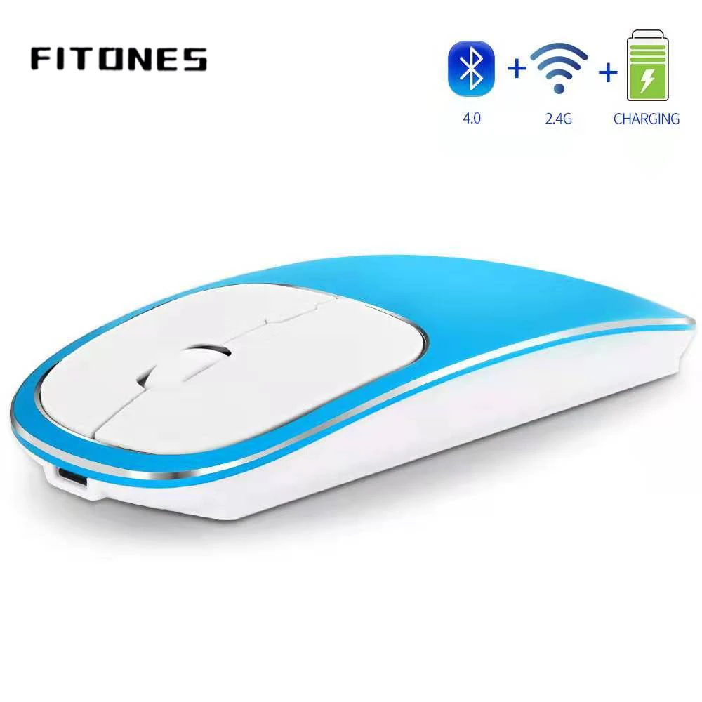 Metal Wireless Mouse Rechargeable Silent Click Mouse Usb Type C Mouse For Mackbook Notebook Laptop Pc Ergonomic Mice Black Blue Mice Aliexpress