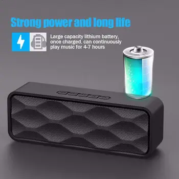 

Bluetooth Speaker Wireless Portable Bluetooth Music Function With Subwoofer Stereo Player Digital Phone FM Radio X7I5