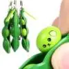 Fun Beans Squeeze Toys Pendants Anti Stressball Squeeze Funny Gadgets squeeze those peas right out Christmas decoration