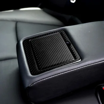 

For Infiniti Q50 Q60 Accessories Carbon Fiber Car Rear Row Watercup Panel Sticker Inner Decoration Sticker Car Accessories