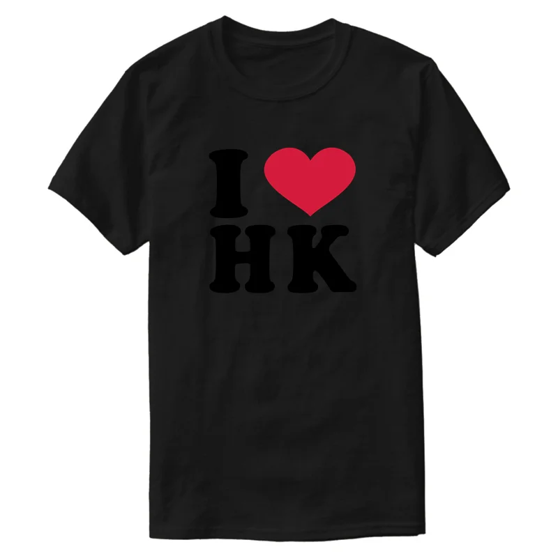 

Funny Printing I Love Hk T Shirt Boy Girl 2020 Leisure Mens T-Shirts Short Sleeve Harajuku Top Quality Fitness