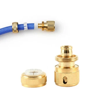 

4pcs Solid Brass Garden Lawn Water Hose Pipe Fitting Connector Tap Adaptor 3/4 Inch For Water Guns