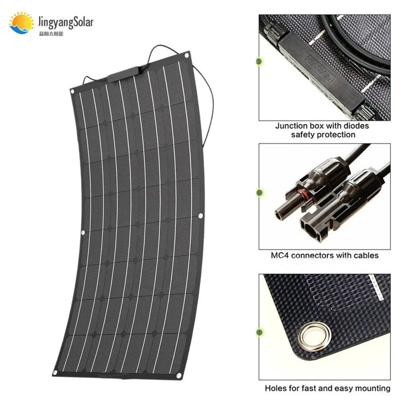

China factory powerful waterproof 100w ETFE solar panel flexible solar cell
