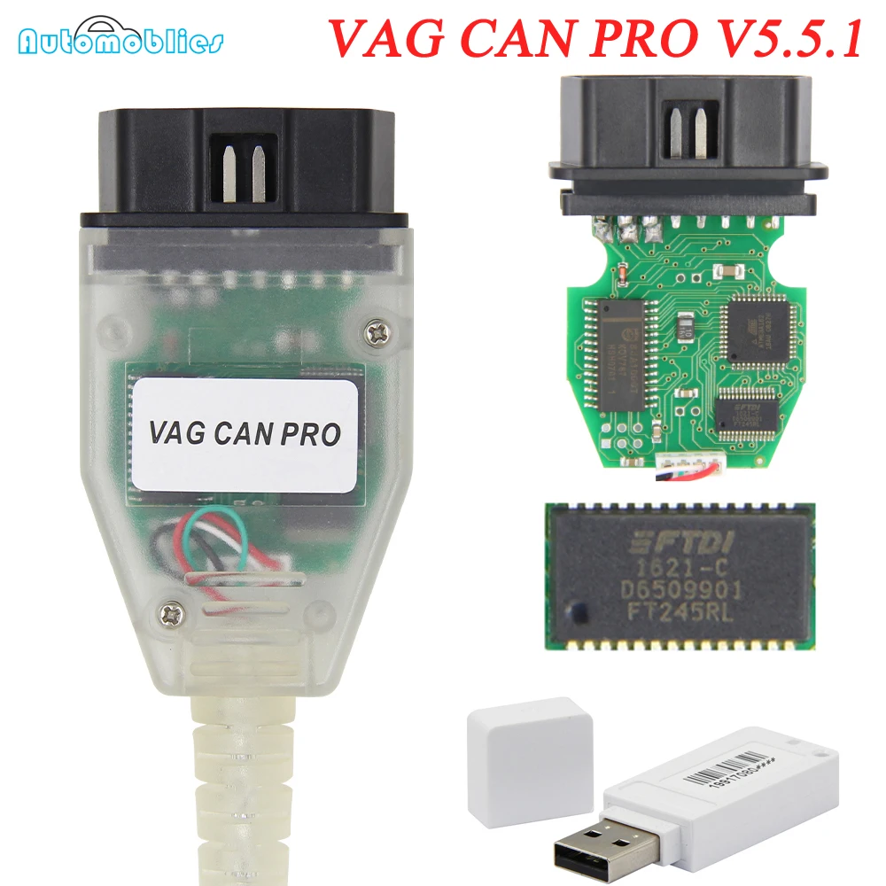Автомобильный диагностический инструмент для VAG CAN PRO V5.5.1 BUS VCP Pro OBD2 с FTDI UDS K Line obd2