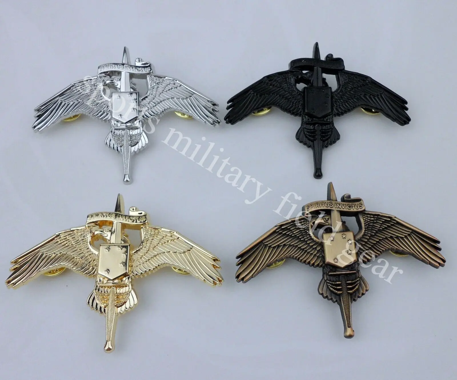 tomwang2012. USMC MARSOC BADGE WINGS Pin US Marine Raider Insignia Spiritus Invictus 4 Colors | Спорт и развлечения