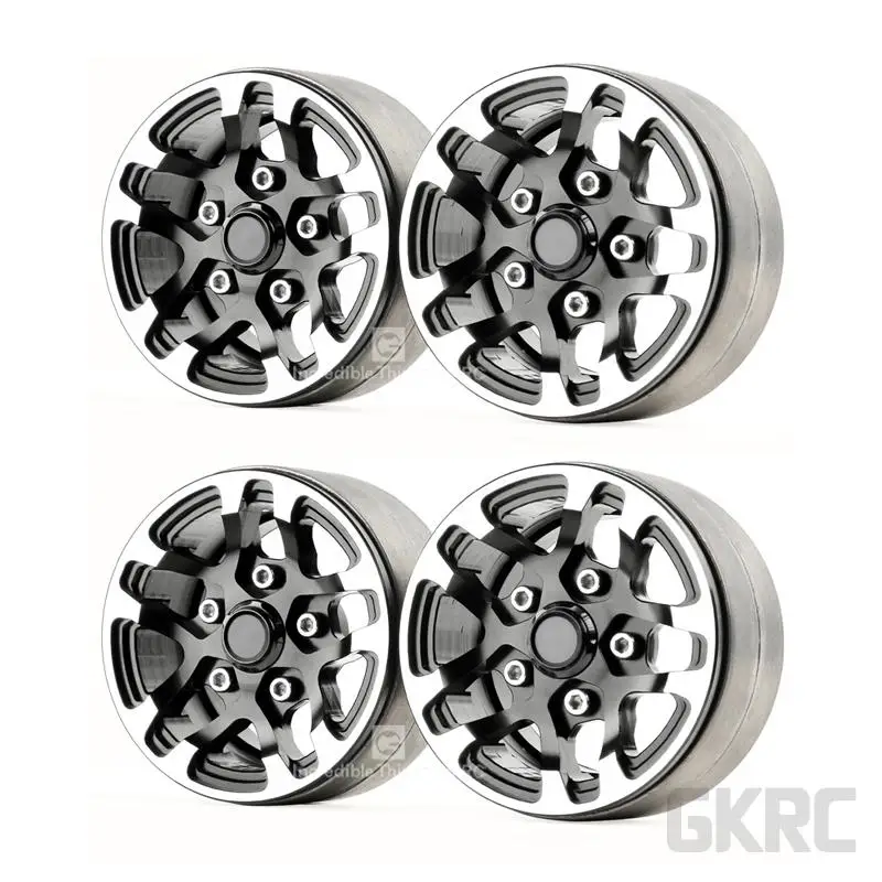 Gkrc Rc Рок Гусеничный металлический обод колеса 1,9 дюймов Beadlock для 1/10 осевой Scx10 90046 Tamiya Cc01 D90 D110 Vs4 Tf2 Traxxas Trx-4 - Цвет: 4PCS