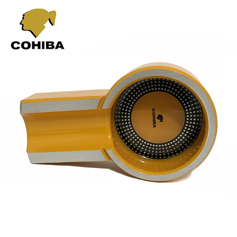 COHIBA сигарета портативная пепельница компактная алюминиевая сплав держатель для сигары черный пепельница настольная посуда пепельница умственное украшение
