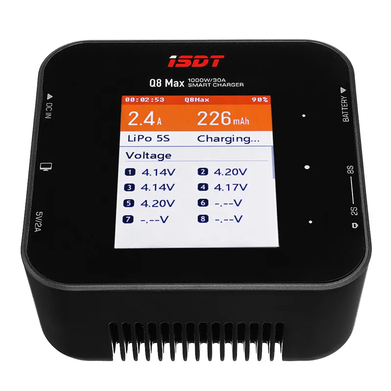 ISDT Q8 Max BattGo 1000W 30A High Power Battery Balance Charger Discharger For 1-8S Lipo Battery