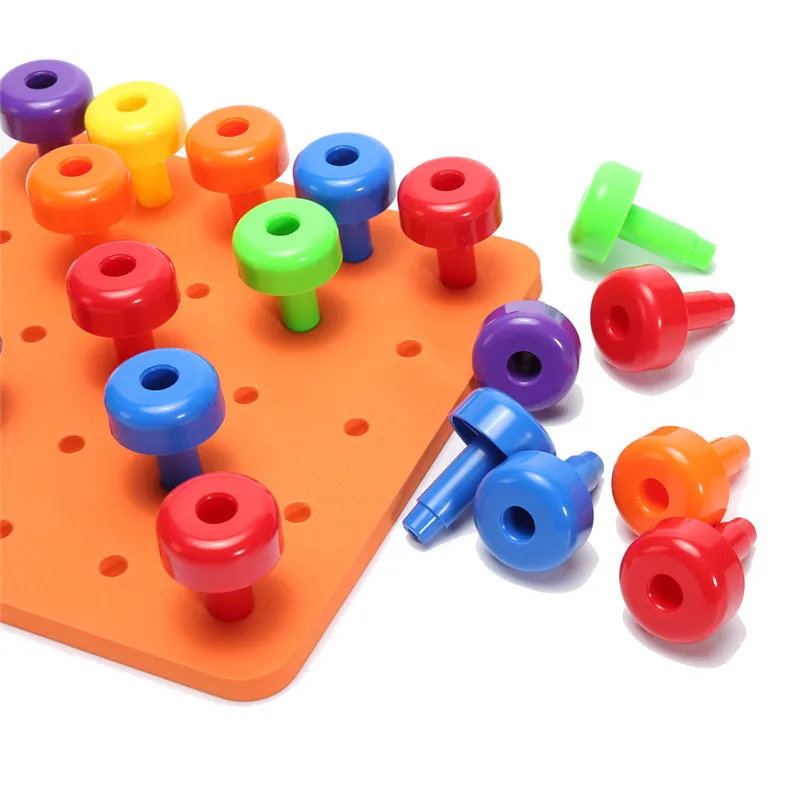 30 шт. Peg доска набор Монтессори терапия мелкий мотор игрушка для малышей Pegboard образование Обучающие игрушки#40D11