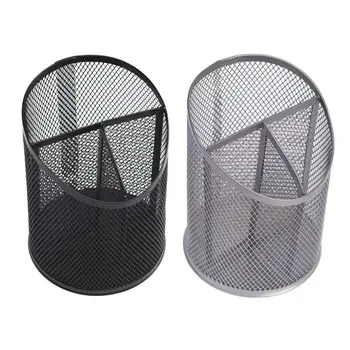 

Multifunctional Pen Holder Metal Mesh Desk Pen Pencil Holder Organizer Container Stationery Office School Supplies