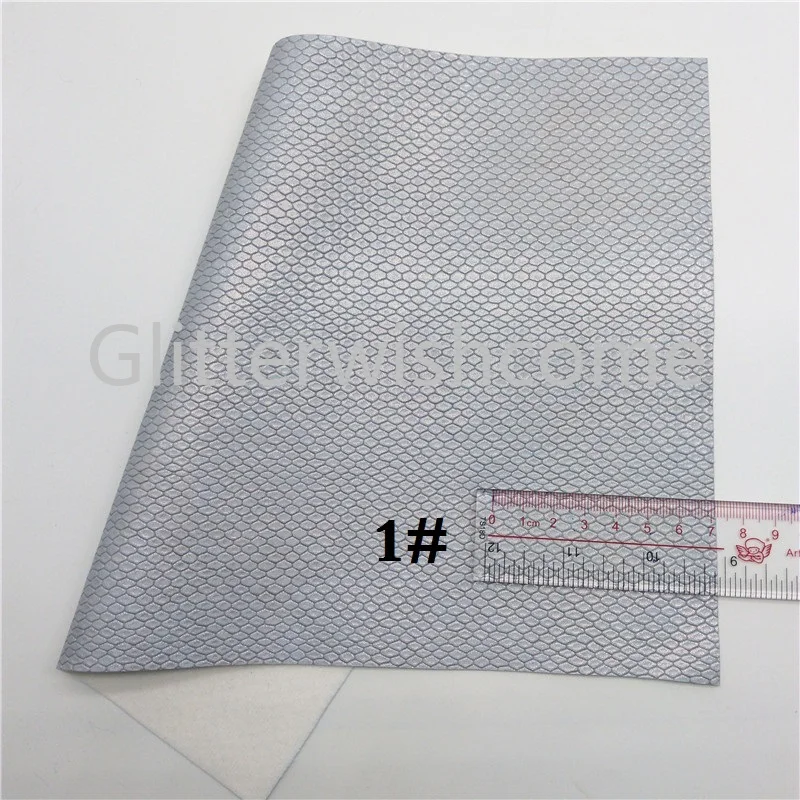 Glitterwishcome 21X29 см A4 Размер Переливающаяся искусственная кожа ткань, змеиная Синтетическая кожа ткань листы, винил для бантов, GM471C