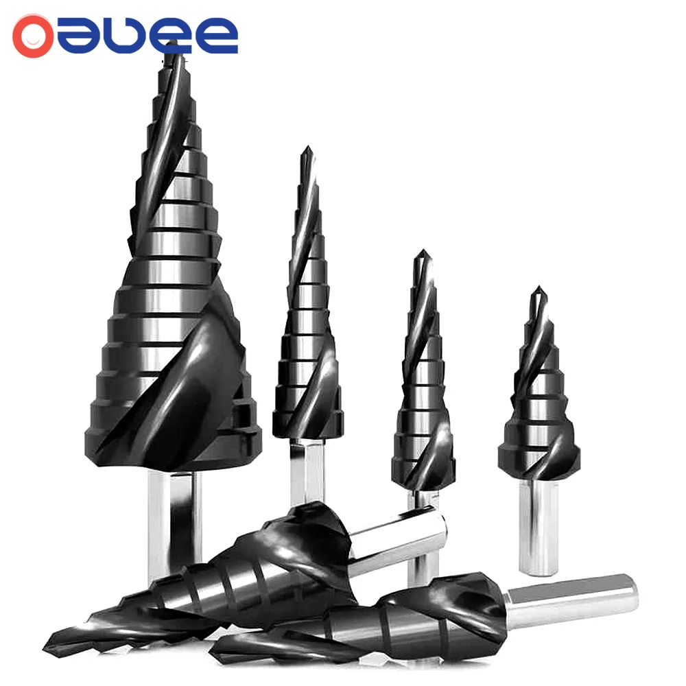HSS Drill Bit Titanium Coated Step Wood Set Power Tools for Metal High Speed Steel Hole Cutter Cone Center Drills New | Инструменты