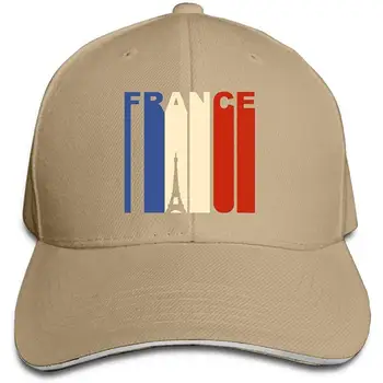 

Vintage Retro 1970's Style Eiffel Tower France Flag Adult's Baseball Cap