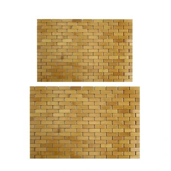 

New Teak Wood Bath Mat Feet Shower Floor Natural Bamboo Non Slip Large