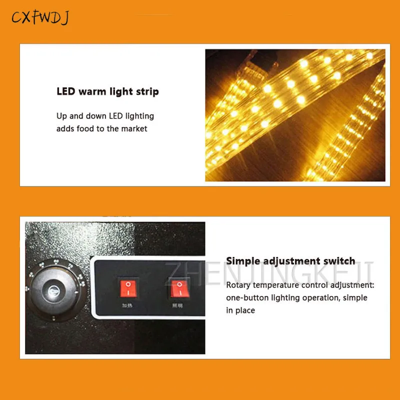 Intelligent Warmer Commercial Food Cabinet Burger Pizza Desktop Constant Temperature Glass arc Warmer Bakery Equipment Hot Buy