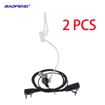 

2 pcs Baofeng Walkie Talkie Earphone Air Acoustic Tube Earpiece Baofeng Radio PTT Transparent Headset Microphone K Port UV-5R 82