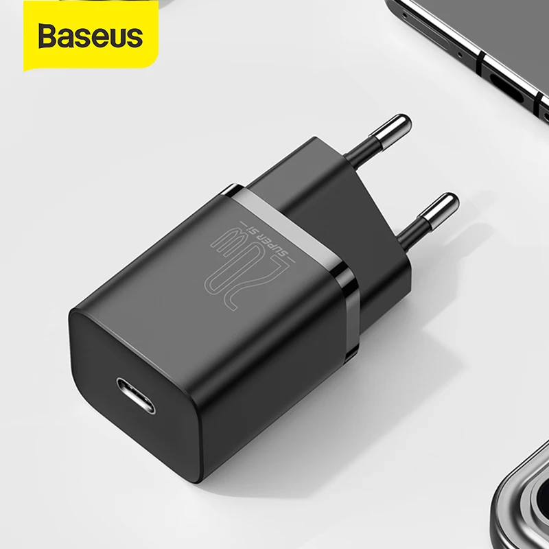 Зарядное устройство Baseus Super Si USB C 20 Вт для iPhone 12 Pro Max поддержка Type PD быстрая зарядка