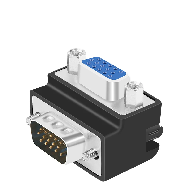 D Sub 15Pin VGA удлинитель Цифровой аудио конвертер мини пол смены 90 градусов разъем 270