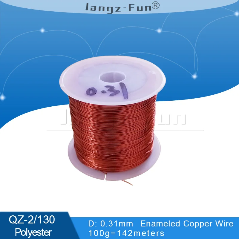 Fio de Cobre Esmaltado para Motor de 0.29 mm 0.31 mm 0.33 mm com 130 Poliéster Peso de Enrolamento de Bobina Magnética de 100 Gramas