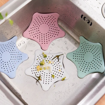 

1Pc Star shape Outfall Strainer Bathroom Sink Filter Anti-blocking Floor Drain Hair Stopper Kitchen Bathroom Accessories wx11278