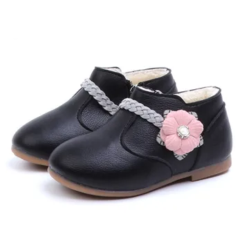 

Fashion Flower Baby Girls Boots Toddler Kids Boots Soft Bota Infantil Zip Ankle Children Boots Size 21-30