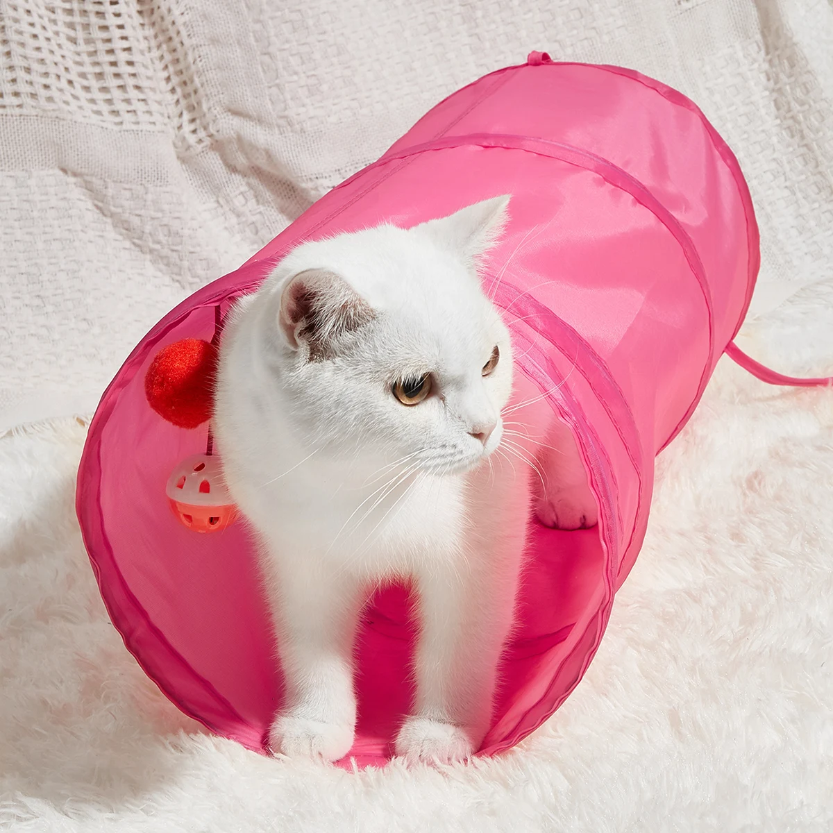 

Foldable pet tunnel tube toy, interactive toy for pet game tent